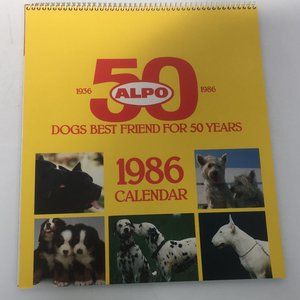 1986 alpo dog food 50 years dogs promo calendar